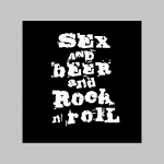 Sex and Beer and Rock n Roll  mikina s kapucou stiahnutelnou šnúrkami a klokankovým vreckom vpredu  